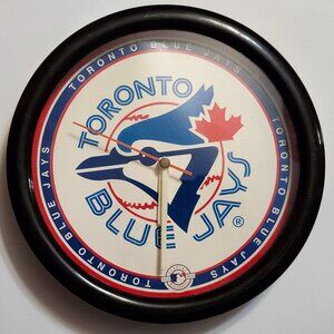 VINTAGE Toronto Blue Jays Wall Clock Hanging Plastic